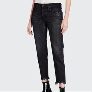 Moussy Jeans Vintage Staley Tapered Rigid Black Size 26